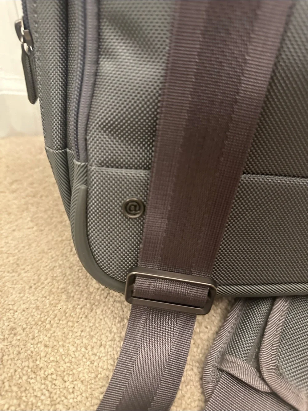 Briggs & Riley Gray and Brown Laptop Briefcase with Shoulder Strap